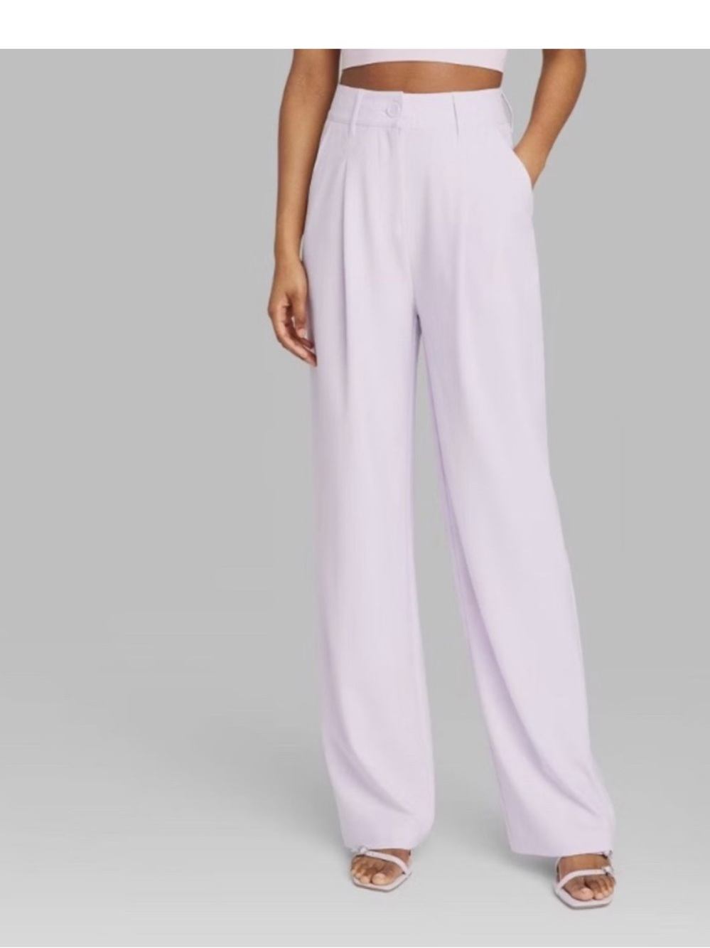 wild fable Wide-Leg High-Rise Pants in Light Lavender